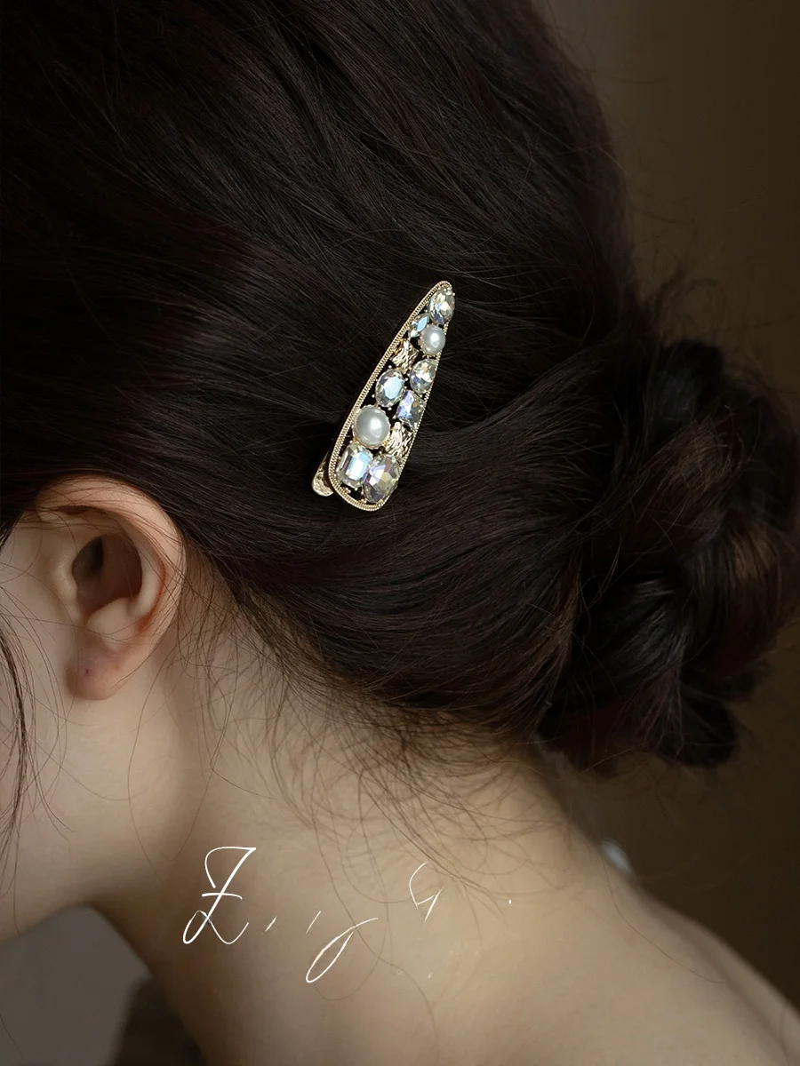 半截詩 高級レトロヘアクリップ：前髪用ダックビル型の固定力とキラキラデザインを徹底解説