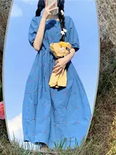 夏用ワイドシルエットのチューリップデザインワンピース【レトロスタイル・四角ネック・大きいサイズ】