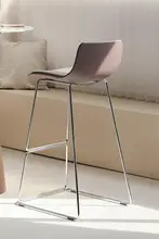 北欧スタイル 高脚バースツール【シンプルデザイン・ステンレス製・カフェ用】