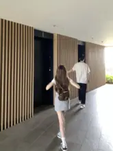 COOLLINE グレーのレディーススカートパンツ【夏用・ウエストリボン・シルエット補正デザイン】