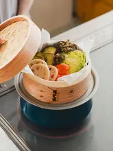 竹製 家庭用蒸し器【深型・小籠包・蒸しパン・点心対応】