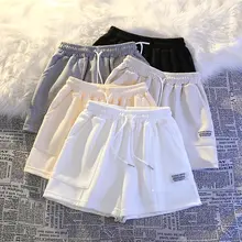 夏用ショートパンツ【白と灰色・ゆったりしたデザイン・外出にも適】