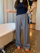 Jinda Zhi ハイエンド テーラードパンツ レディース ワイドレッグ パンツ