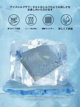 涼感アイスシルク夏用掛け布団【ダブルサイズ・洗濯機対応・夏用】（セットアップ対応）
