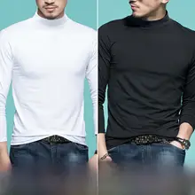 春季用 メンズ港風 長袖Tシャツ【コットン製・ハイネック・フィット】（セットアップ対応）