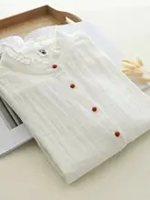 花柄レース襟長袖シャツ【ストレートフィット・コットン素材・ゆったりシルエット・大きいサイズ・春秋用】（セットアップ対応）