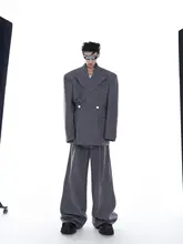 テーラードジャケット ユニセックス ツイル パッド付き オーバーサイズ ドレープ感 上品 「CulturE24ss」