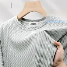 通気性の良いメンズショートスリーブTシャツ【夏用・速乾・薄手・ラウンドネック】
