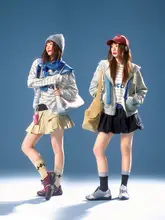 ストライプ模様のゆったりTシャツ【レースコンビ・長袖・女性用】
