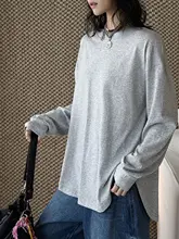 コットンTシャツ【春夏用・ラウンドネック・シンプルデザイン】