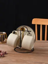高級感あるヴィンテージ風コーヒーカップセット【陶磁器・エスプレッソ用・家庭用】