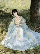 刺繍入り大袖の漢服【春夏秋用・唐風・齐胸スタイル】
