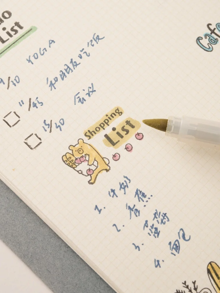 可愛い手描き風スタンプ付きノート：装飾用・手帳用の使い方と価格帯のバランス