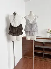バックホルター デザインのタンクトップ【ウエストシェイプ・夏用・レイヤードスタイル】