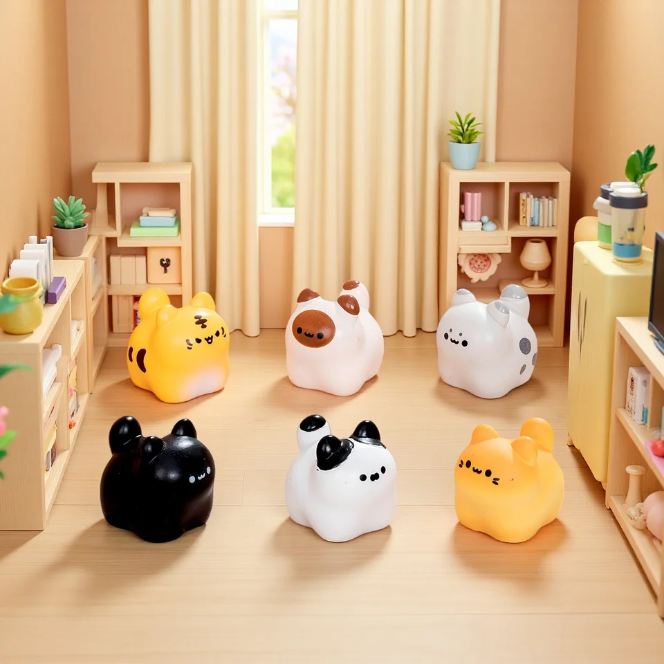 かわいいミニ猫フィギュア【デスク用・DIY装飾・カートゥーン】