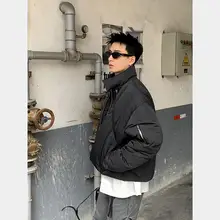 PLTH メンズ秋冬用ショートコットンジャケット【アメリカンレトロ・ラウンドカラー・フィット】