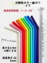 環境に優しいPLA製のカラフルストロー【太さと細さのバリエーション・独立包装・長め・曲がるタイプ】