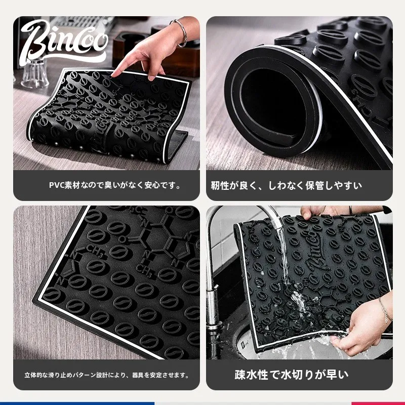オフィスのデスクに「滑り落ちる」コーヒーを防ぐには？Bincooのコーヒーバー用デスクパッドが解決するリアルな悩み