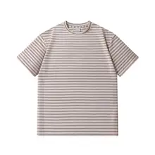 レトロストライプの半袖Tシャツ【ユニセックス・フィット・夏用】
