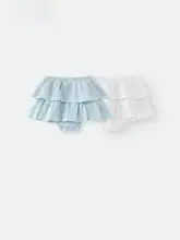 スカート付きロンパース キッズ ガールズ 綿100% 薄手 レース フリル プリンセス風 夏