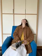 RAINY フェイクスエードジャケット【春秋用・ルーズフィット・ポケット付き・無地】