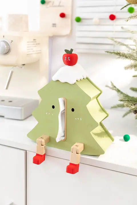 ティッシュケース クリスマス 高級感 おしゃれ クリーム色 収納 デスク 寝室 ベッドサイド 子供部屋