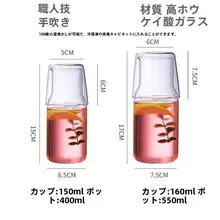 ガラスカップ 日本式ティーポット 一人用 耐熱 セット ティーカップ 高外観
