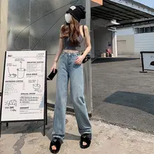 ハイウエストデザインのストレートデニムパンツ【トレンド・スリムフィット・カジュアル】（ セットアップ対応）