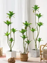 擬似植物 スイレン インテリア装飾 大型フェイクポット