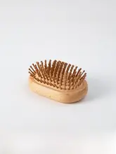 木製バルーンマッサージブラシ【抗静電気・竹ピン・ヘアケア用】