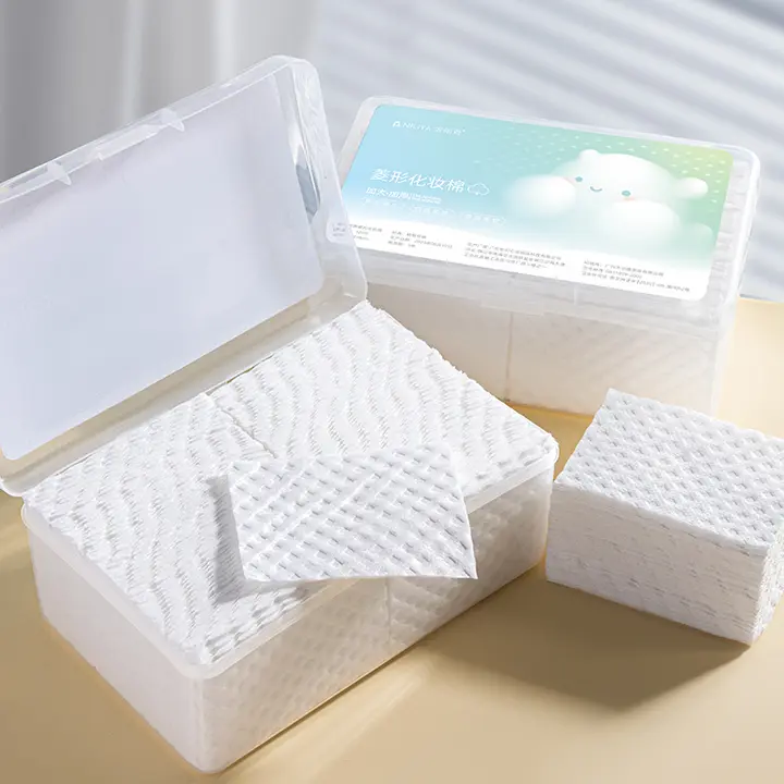 極上の柔らかさの菱形メイク落としコットン【厚手・顔用・公式正規品】