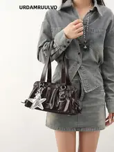 エレガントなデザインの女性用ショルダーバッグ【皺加工・通勤用】