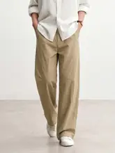 極上の柔らかさを体感！軽やかなパンツ【男性用・ハイウエスト・ストレートシルエット】（セットアップ対応）