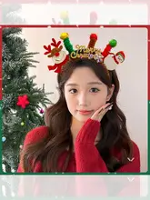 光るクリスマスヘッドバンド【サンタ帽子・トナカイ装飾】
