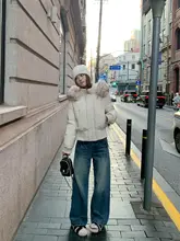 レトロデザインのデニムパンツ【ワイドレッグ・フィット・ブルー】