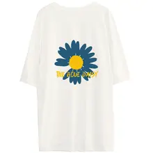 小雛菊デザインの短袖Tシャツ【ルーズフィット・学生向け】