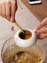 炭化竹製 茶道用トング【韓国風・滑り止め機能・孟宗竹】