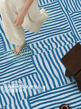 涼感のあるフロアマット【中古風・緑色・夏用・おしゃれなデザイン】（セットアップ対応）
