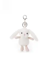 可愛い夏のウサギ型キーホルダー付き毛 Plushおもちゃ【子供用・男女兼用・誕生日ギフトぬいぐるみ】