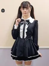 清楚系リボン付きレースフリルデザインのドレスパンツ（セットアップ対応）