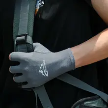 夏用 メンズ アウトドア UVカット サイクリンググローブ【半指・滑り止め・耐摩耗・釣り用】