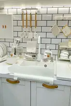 かわいい犬デザインのキッチン用水止めパネル【シンク用・防水・取り付け簡単】