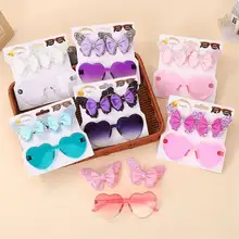 子供用 蝶々型ヘアクリップ【かわいいメガネアクセサリー】（セットアップ対応）