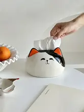 大きな目のパンダデザインのティッシュボックス【リビング・バスルーム用・抽出式】