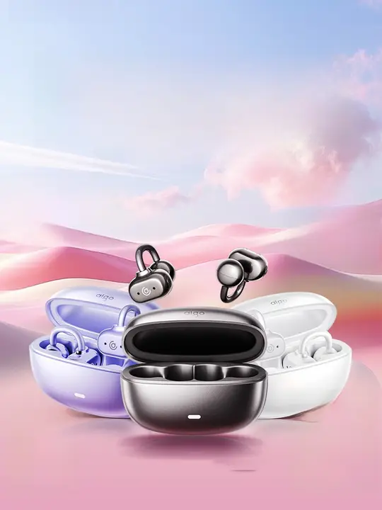 Aigo 骨伝導Bluetoothイヤフォン【クリップ式・スマートAI翻訳・オープンデザイン・ビジネス用・スポーツ対応】