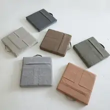 座布団 チェアクッション コットンリネン カバー洗濯可能 サンドウォッシュ加工 ヴィンテージ風 侘び寂び 持ち手付き ポケット付き 民泊 インテリア