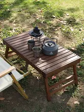 步林 ガイドシリーズ アウトドアキャンプ用 折りたたみテーブル【小型・畳スタイル・ピクニック用】