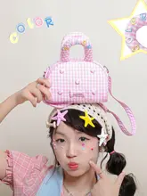 オリジナルキャンバスバッグ【チェック柄・精緻なハンドバッグ・斜め掛けにも対応】