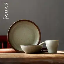 陶器の食器 セット 一人用 ホテル レストラン 用 粗陶スタイル
