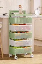 キッチン用多段式野菜収納ラック【フルーツワゴン・スタンド型】